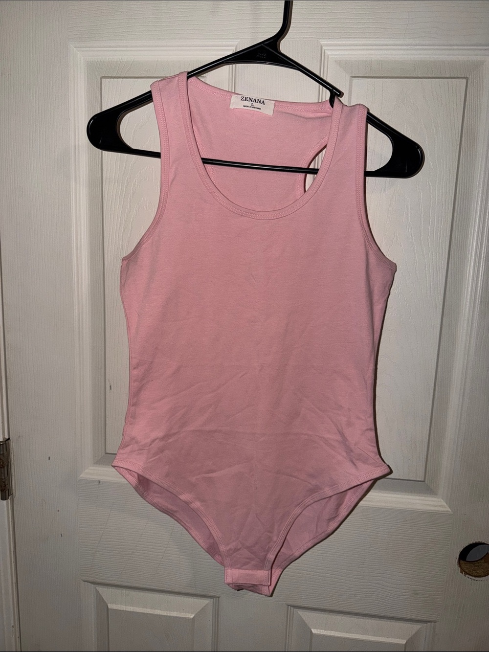 Zenana Outfitters Light Pink Tank Kids One-Piece Bodysuit